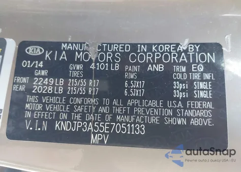2014 Kia Soul + from USA, damaged, VIN KNDJP3A55E7051133